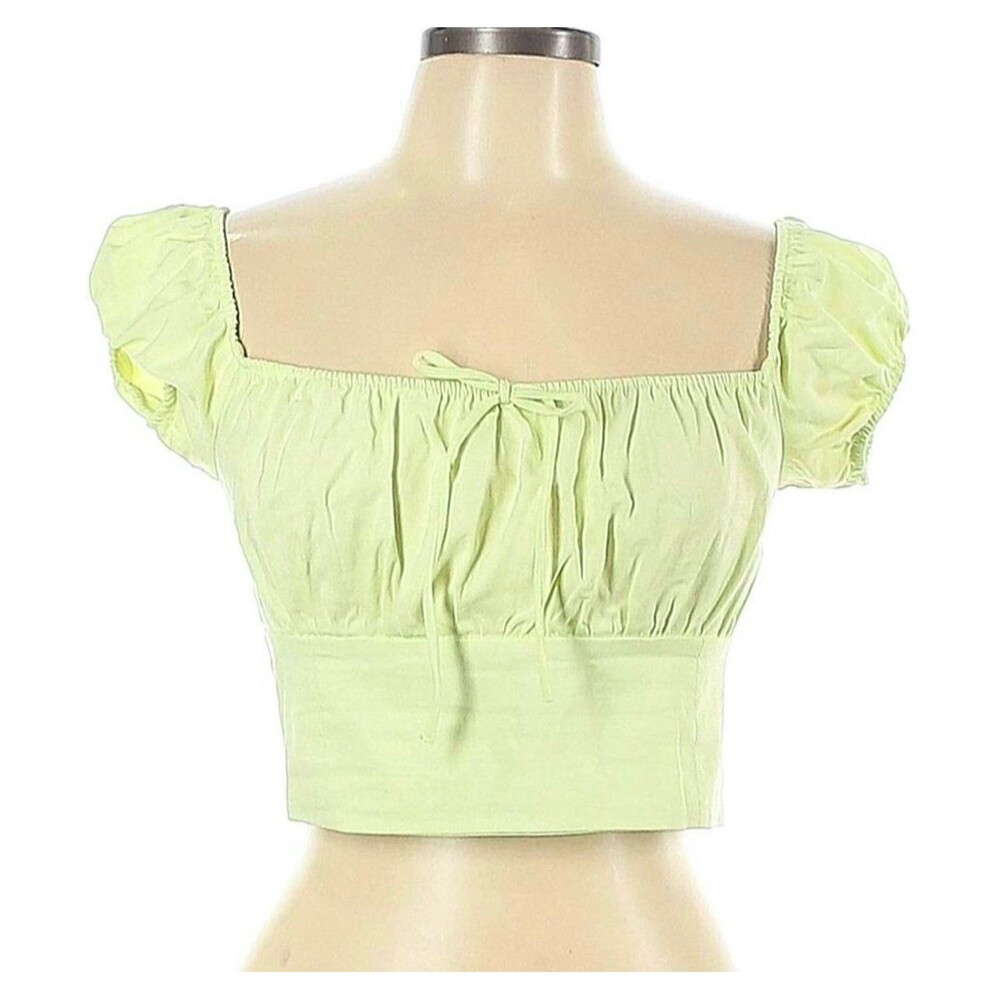 ZARA cottagecore maid puff sleeve top